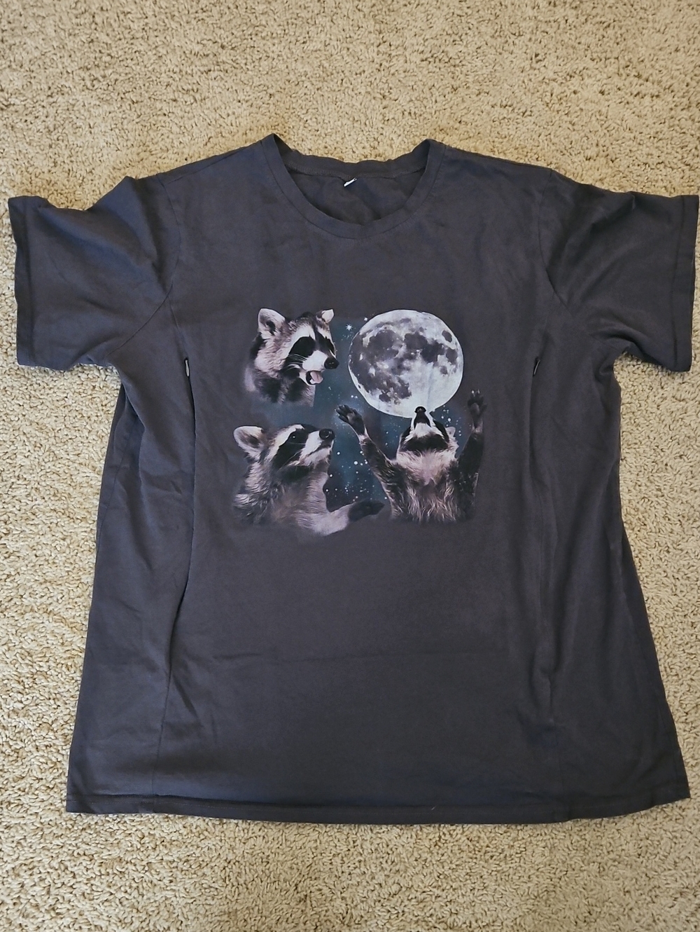 Womens Graphic Moon & Raccoon Nursing Tee